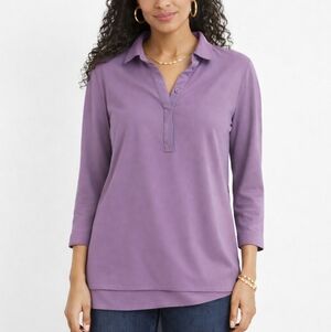 Chico's Purple High-Low Blouse